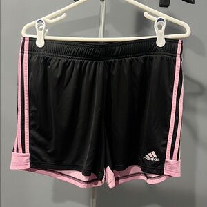 ADIDAS Women's Athletic Shorts in Black and Pink